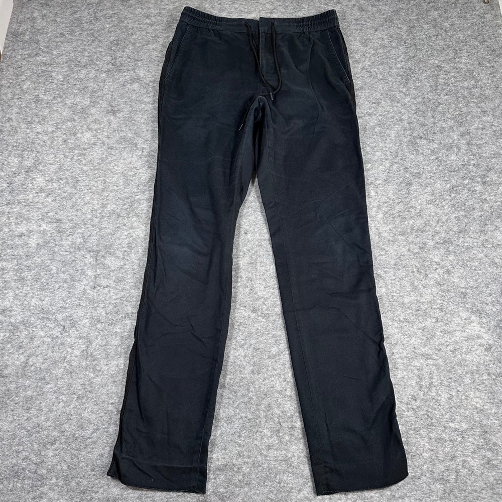 Vince Jogger Pants Mens Small Black Cotton Drawstring Elastic‎ Waist